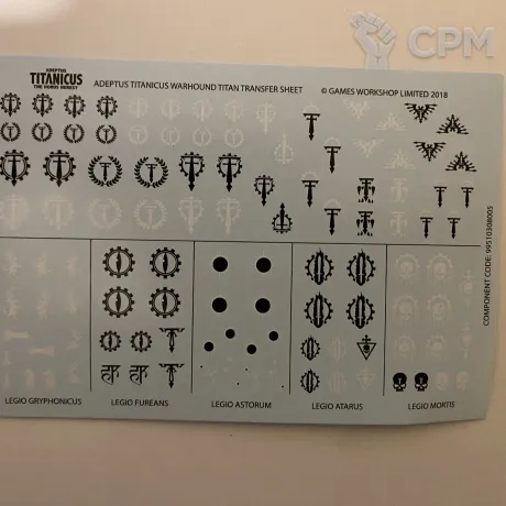 Описание картинки Warhound titan transfer sheet от Alekcandr281 по цене 100руб | Свободный Рынок Миниатюр - СРМ