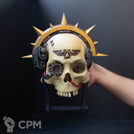 Описание картинки Servo Skull toilet paper holder от Monger по цене 9 950руб | Свободный Рынок Миниатюр - СРМ