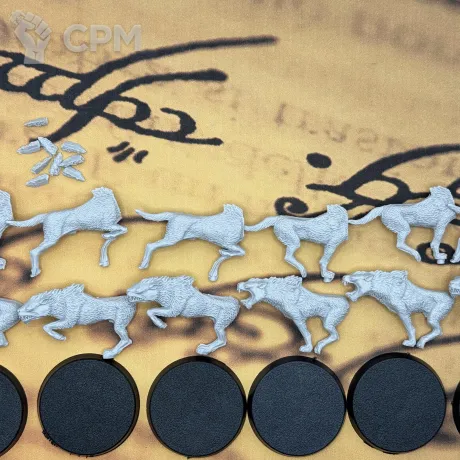 Описание картинки Wild Wargs  Властелин колец от Лавка Саурона по цене 790руб | Свободный Рынок Миниатюр - СРМ