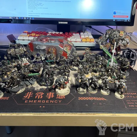 Описание картинки Большая армия Серых Рыцарей Grey Knights от Warp_shop по цене 100руб | Свободный Рынок Миниатюр - СРМ