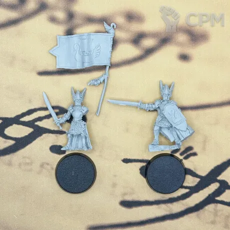 Описание картинки Foot Knights of Dol Amroth Command Властелин колец от Лавка Саурона по цене 495руб | Свободный Рынок Миниатюр - СРМ