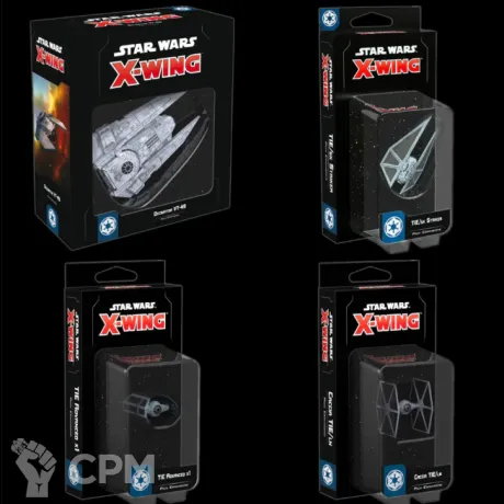 Описание картинки Star Wars X-wing набор империи (на итальянском) (предзаказ) от Mini Wargame по цене 9 950руб | Свободный Рынок Миниатюр - СРМ