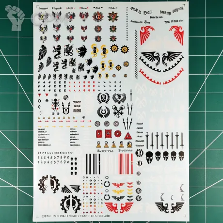 Описание картинки Imperial Knights Transfer Sheet (Декали) Replica II от Vault Boy по цене 1 798руб | Свободный Рынок Миниатюр - СРМ
