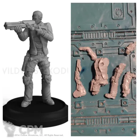 Описание картинки Bandit with shotgun от Greed's storehouse по цене 450руб | Свободный Рынок Миниатюр - СРМ
