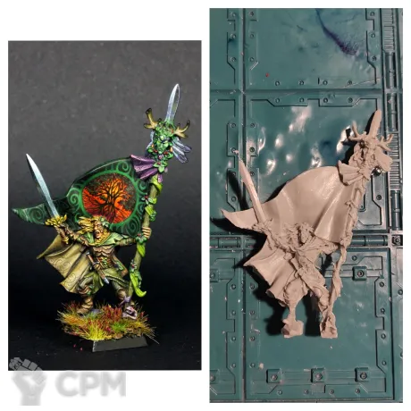 Описание картинки Wood elf hero with army standard от Greed's storehouse по цене 550руб | Свободный Рынок Миниатюр - СРМ