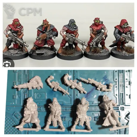 Описание картинки Autogun cultists x4 от Greed's storehouse по цене 850руб | Свободный Рынок Миниатюр - СРМ