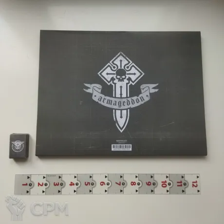 Описание картинки Introduction set 40k: террейн, поле, кубы, линейка + остальная бумага от Маклейн по цене 1 500руб | Свободный Рынок Миниатюр - СРМ