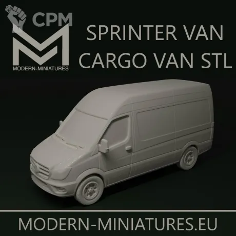 Описание картинки Sprinter van cargo transporter от Wardog Workshop по цене 1 500руб | Свободный Рынок Миниатюр - СРМ