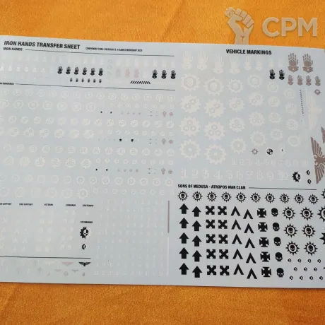 Описание картинки Iron Hands Transfer Sheet от aldger по цене 500руб | Свободный Рынок Миниатюр - СРМ
