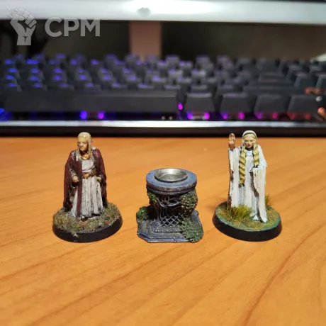 Описание картинки Galadriel, Celeborn, and the Mirror of Galadriel от Сергиев Илья по цене 4 000руб | Свободный Рынок Миниатюр - СРМ
