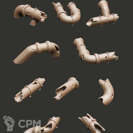 Описание картинки Damaged Pipes от Орки с наГорки по цене 150руб | Свободный Рынок Миниатюр - СРМ
