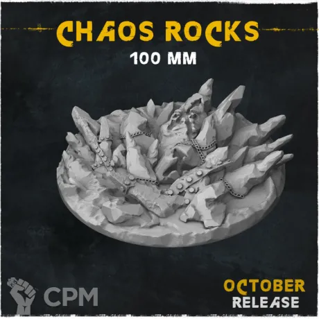 Описание картинки База Chaos Rocks 100mm от Helnex workshop  по цене 600руб | Свободный Рынок Миниатюр - СРМ