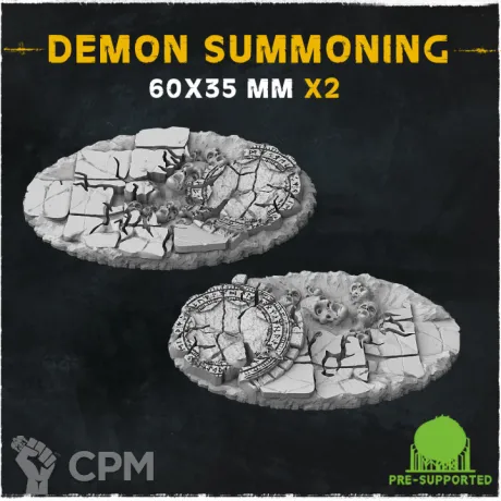 Описание картинки База Demon Summoning 60x35mm от Helnex workshop  по цене 140руб | Свободный Рынок Миниатюр - СРМ