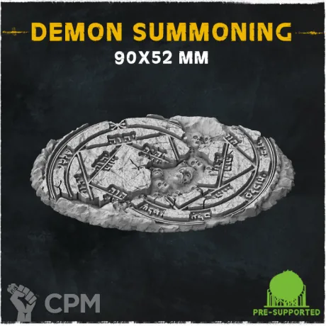 Описание картинки База Demon Summoning 90x52mm от Helnex workshop  по цене 380руб | Свободный Рынок Миниатюр - СРМ