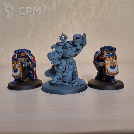 Описание картинки Ultramarines Marneus Calgar with Victrix Honour Guard от Gwaar по цене 2 000руб | Свободный Рынок Миниатюр - СРМ