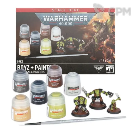 Описание картинки [ПРЕДЗАКАЗ] Orks: Boyz + Paints от MiniaturesFAN по цене 3 800руб | Свободный Рынок Миниатюр - СРМ