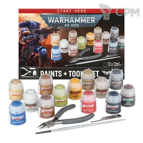 Описание картинки [ПРЕДЗАКАЗ] Warhammer 40,000: Paint + Tools set от MiniaturesFAN по цене 4 700руб | Свободный Рынок Миниатюр - СРМ