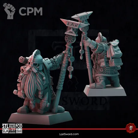 Описание картинки Dwarven Holds/Rune Priest 2 от Barduck Miniatures по цене 239руб | Свободный Рынок Миниатюр - СРМ