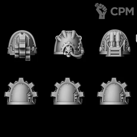 Описание картинки наплечники Iron от LDBits по цене 568руб | Свободный Рынок Миниатюр - СРМ