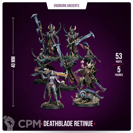 Описание картинки Комплект миниатюр Deathblade Retinue от Артель W по цене 6 250руб | Свободный Рынок Миниатюр - СРМ