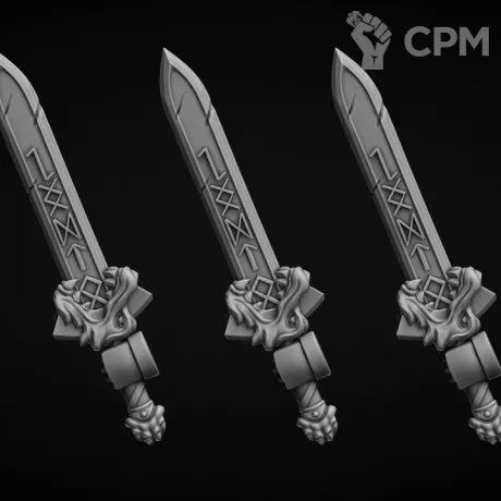 Описание картинки мечи тип Fenrir (левая рука) от Bazilevs по цене 497руб | Свободный Рынок Миниатюр - СРМ