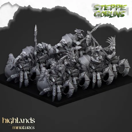 Описание картинки Mounted Coast Goblins от 3DPrintClub по цене 265руб | Свободный Рынок Миниатюр - СРМ