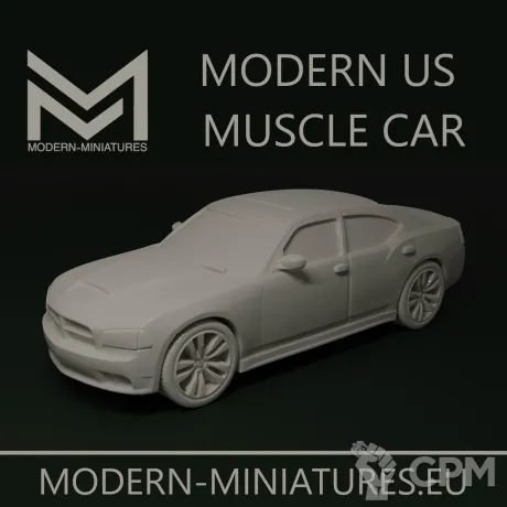 Описание картинки Modern us muscle car от Wardog Workshop по цене 1 400руб | Свободный Рынок Миниатюр - СРМ