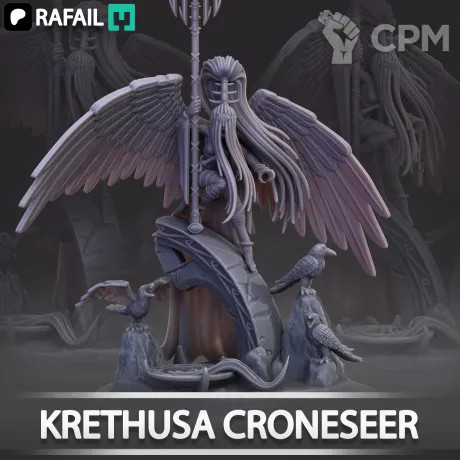 Описание картинки Krethusa the Croneseer от Naggaroth Night по цене 1 500руб | Свободный Рынок Миниатюр - СРМ