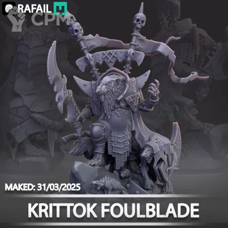 Описание картинки Krittok Foulblade от Naggaroth Night по цене 600руб | Свободный Рынок Миниатюр - СРМ