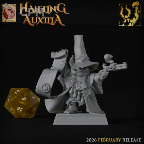 Описание картинки Halfling Inquisitor от 3DPrintClub по цене 105руб | Свободный Рынок Миниатюр - СРМ