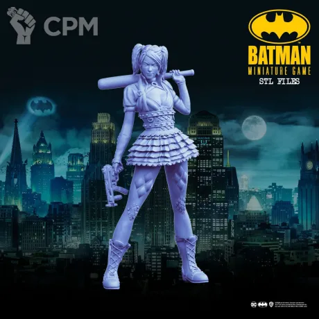 Описание картинки Harley Quinn (Arkham Knight) - Batman Miniature Game от Критикал Принт по цене 190руб | Свободный Рынок Миниатюр - СРМ