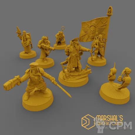 Описание картинки Krieg Command Squad ver. 2 (скан с оригинала) от Marshal'sManufactory по цене 1 000руб | Свободный Рынок Миниатюр - СРМ