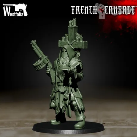 Описание картинки Trench Cleric Red Brigade от Age of Printmar по цене 68руб | Свободный Рынок Миниатюр - СРМ