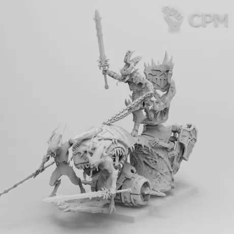 Описание картинки Rendmaster on blood throne от WastelandMiniatures по цене 1 750руб | Свободный Рынок Миниатюр - СРМ