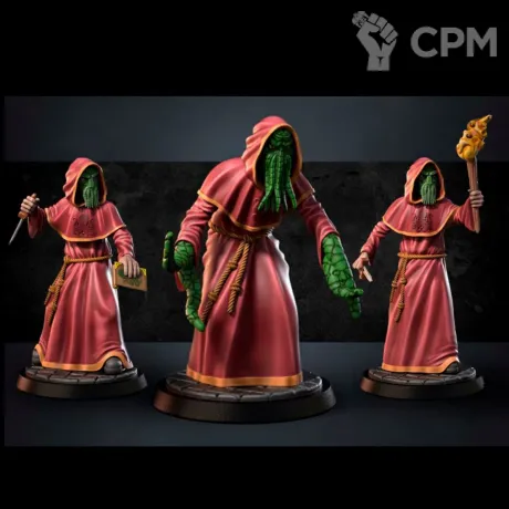 Описание картинки Культисты Ктулху от 3D печать у Мишани по цене 250руб | Свободный Рынок Миниатюр - СРМ