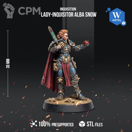 Описание картинки Lady-Inquisitor-Alba-Snow от WebWay 3D по цене 400руб | Свободный Рынок Миниатюр - СРМ