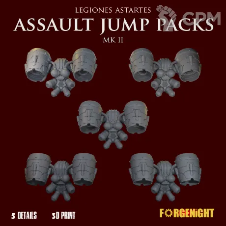 Описание картинки Legiones Astartes MkII Assault Squad Jump packs от ForgeNight по цене 350руб | Свободный Рынок Миниатюр - СРМ