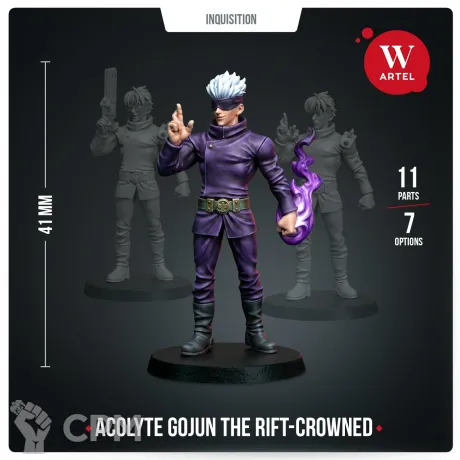 Описание картинки Миниатюра Acolyte Gojun the Rift-Crowned от Артель W по цене 1 150руб | Свободный Рынок Миниатюр - СРМ