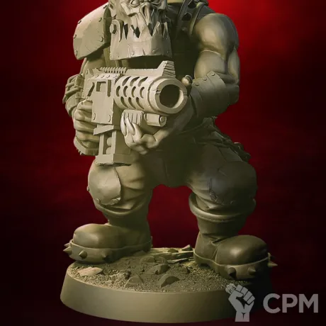 Описание картинки Орк Warhammer 40k фигурка миниатюра LokJaw 32мм орки коммандос боец для покраски от 3DSprint по цене 200руб | Свободный Рынок Миниатюр - СРМ