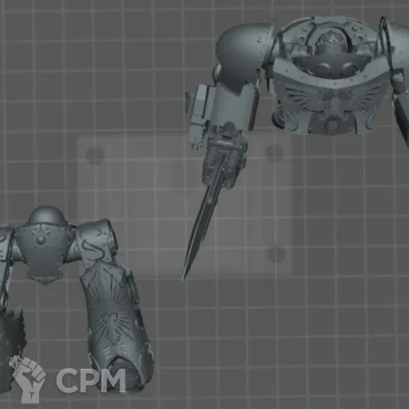 Описание картинки Contemptor-Galatus Dreadnought от Knight of Light по цене 850руб | Свободный Рынок Миниатюр - СРМ