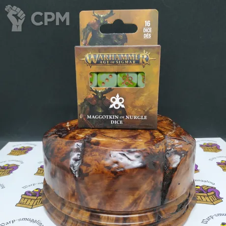 Описание картинки Maggotkin of Nurgle Dice от Warp-Smuggling по цене 3 500руб | Свободный Рынок Миниатюр - СРМ