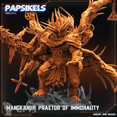 Описание картинки MANGKANUR PRAETOR OF IMMORALITY от Manufactorum76 по цене 1 500руб | Свободный Рынок Миниатюр - СРМ
