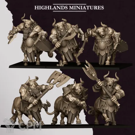 Описание картинки Marduk Minotaurs от Manufactorum76 по цене 1 200руб | Свободный Рынок Миниатюр - СРМ