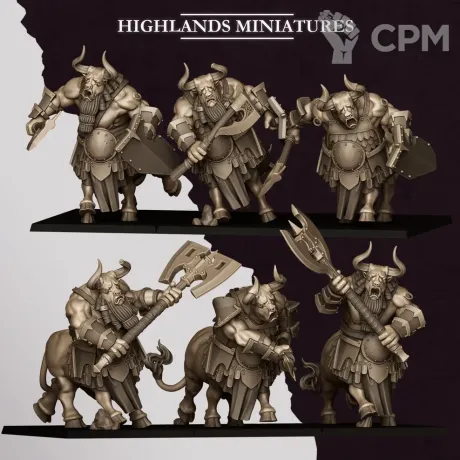 Описание картинки Bull Centaurs / Annointed Sentinels от MrMetalHorror по цене 2 000руб | Свободный Рынок Миниатюр - СРМ