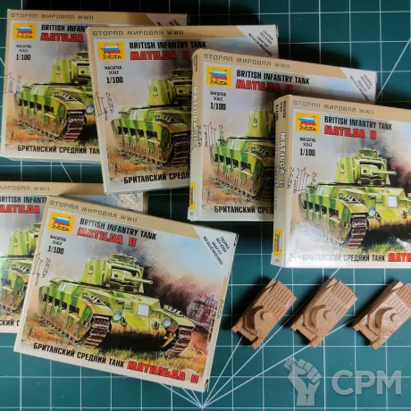 Описание картинки ZV6171 Британский средний танк Matilda Mk.II x5 от Vault Boy по цене 1 098руб | Свободный Рынок Миниатюр - СРМ