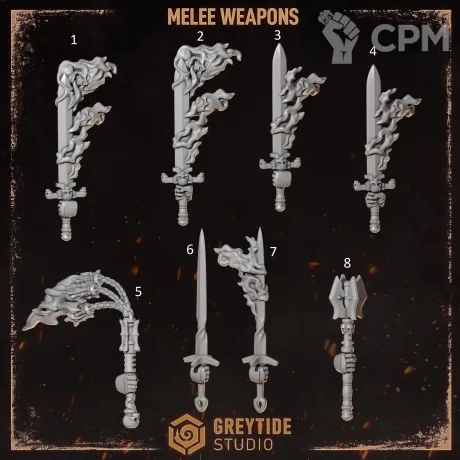 Описание картинки Melee weapon Legion of the Damned (1 битц) от Dr. Printicus по цене 60руб | Свободный Рынок Миниатюр - СРМ