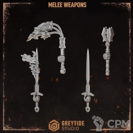 Описание картинки Melee weapons pack Legion of the Damned (Cursed company 2) от Dr. Printicus по цене 200руб | Свободный Рынок Миниатюр - СРМ