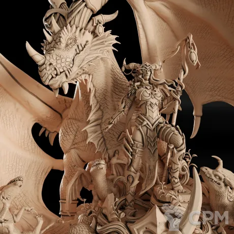 Описание картинки Dragon Queen Alexstrasza with Dragon Диорама (World of Warcraft) от GAS3TXD  по цене 19 900руб | Свободный Рынок Миниатюр - СРМ
