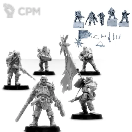 Описание картинки Renegade Militia Command от Red Rooster по цене 1 668руб | Свободный Рынок Миниатюр - СРМ