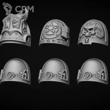 Описание картинки Shoulder pads model “HUMERO” type Exorcist от LDBits по цене 547руб | Свободный Рынок Миниатюр - СРМ